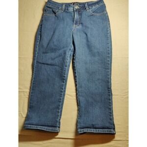 Lee Classic Fit Women's Blue Denim Cropped Jeans Size 8 Medium